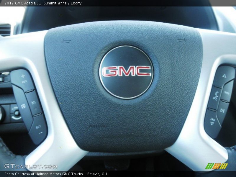 Summit White / Ebony 2012 GMC Acadia SL