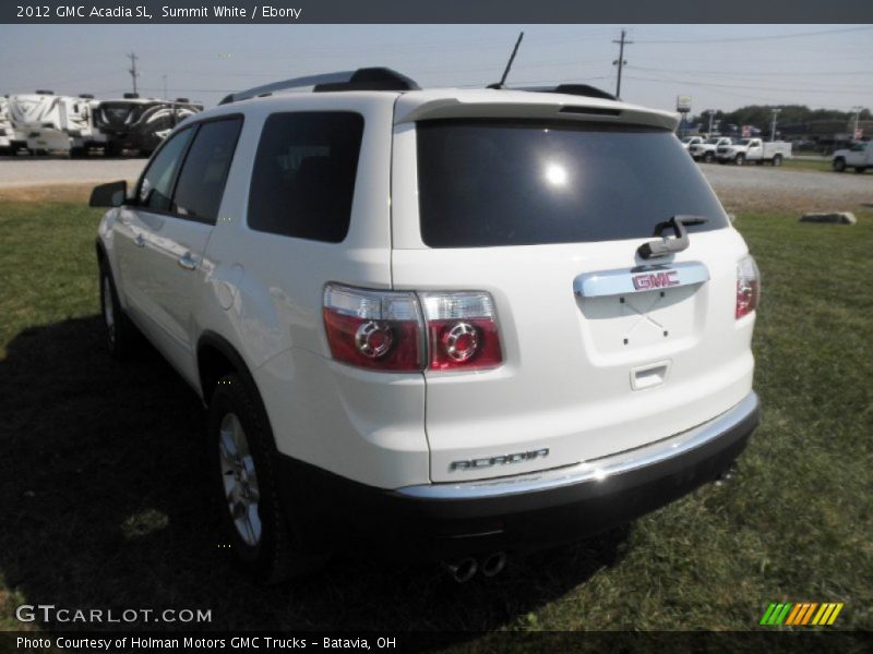 Summit White / Ebony 2012 GMC Acadia SL