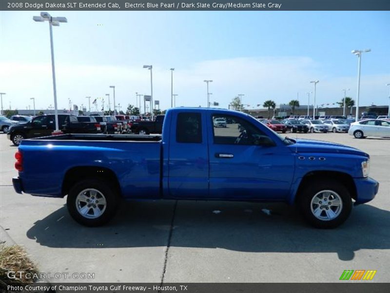 Electric Blue Pearl / Dark Slate Gray/Medium Slate Gray 2008 Dodge Dakota SLT Extended Cab