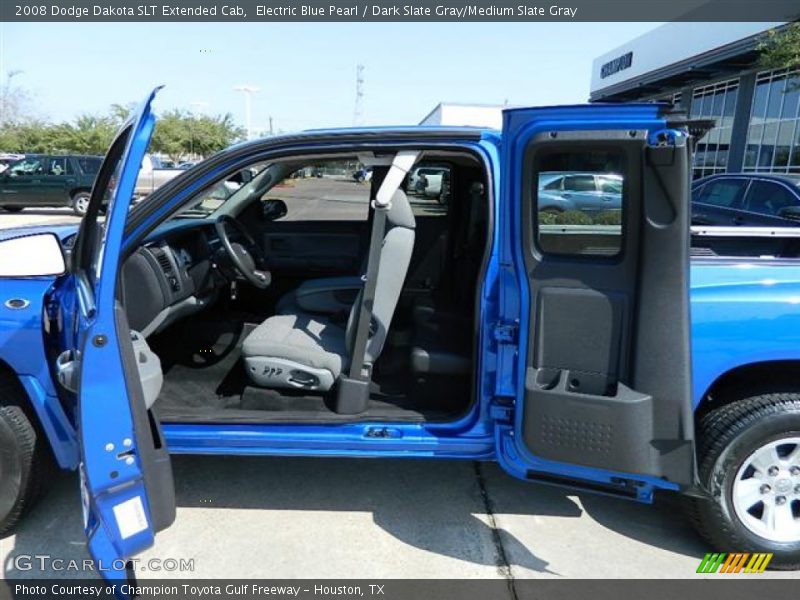Electric Blue Pearl / Dark Slate Gray/Medium Slate Gray 2008 Dodge Dakota SLT Extended Cab