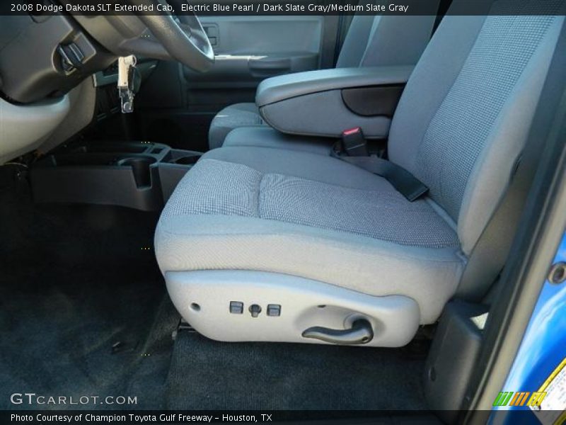 Electric Blue Pearl / Dark Slate Gray/Medium Slate Gray 2008 Dodge Dakota SLT Extended Cab