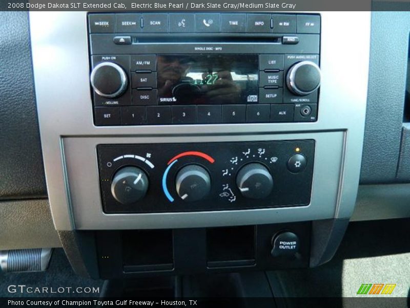 Electric Blue Pearl / Dark Slate Gray/Medium Slate Gray 2008 Dodge Dakota SLT Extended Cab