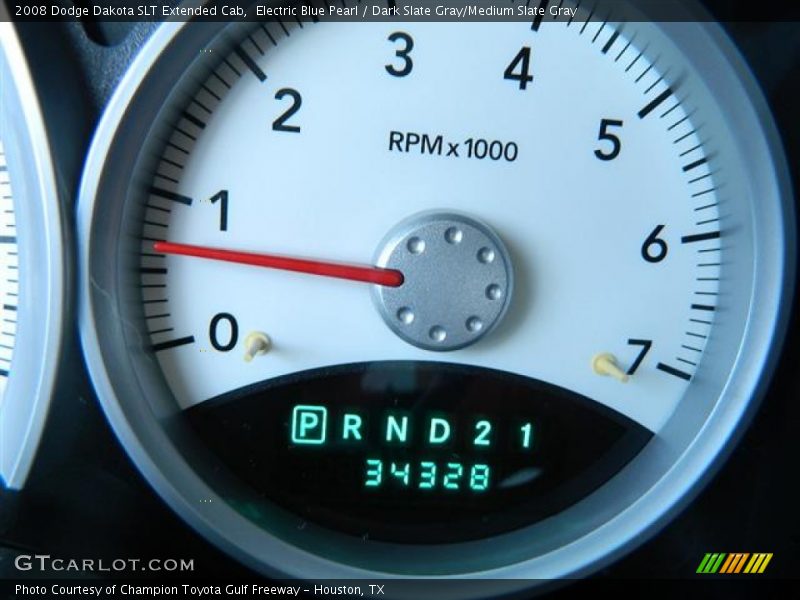 Electric Blue Pearl / Dark Slate Gray/Medium Slate Gray 2008 Dodge Dakota SLT Extended Cab