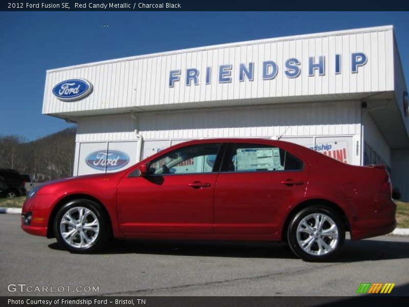 Red Candy Metallic / Charcoal Black 2012 Ford Fusion SE