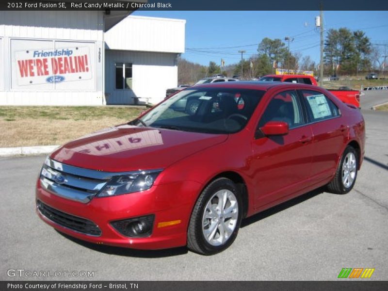 Red Candy Metallic / Charcoal Black 2012 Ford Fusion SE