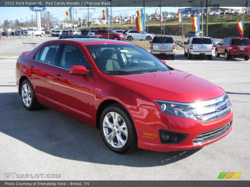 Red Candy Metallic / Charcoal Black 2012 Ford Fusion SE