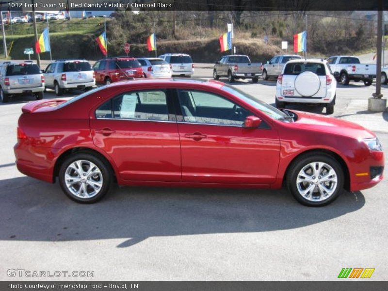 Red Candy Metallic / Charcoal Black 2012 Ford Fusion SE