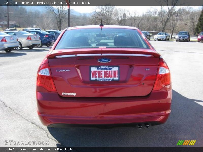 Red Candy Metallic / Charcoal Black 2012 Ford Fusion SE