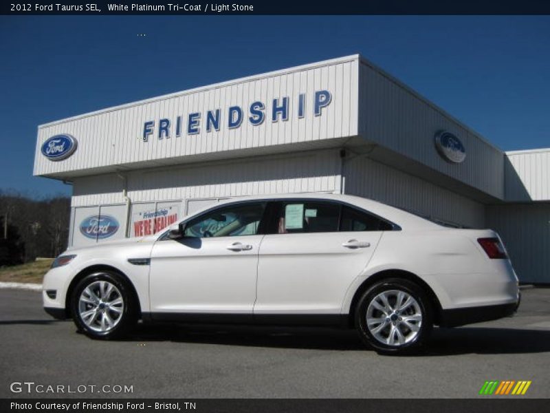 White Platinum Tri-Coat / Light Stone 2012 Ford Taurus SEL