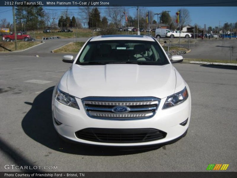 White Platinum Tri-Coat / Light Stone 2012 Ford Taurus SEL