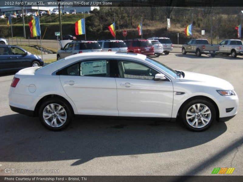 White Platinum Tri-Coat / Light Stone 2012 Ford Taurus SEL