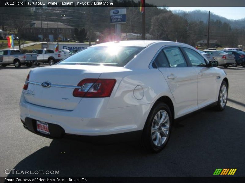 White Platinum Tri-Coat / Light Stone 2012 Ford Taurus SEL