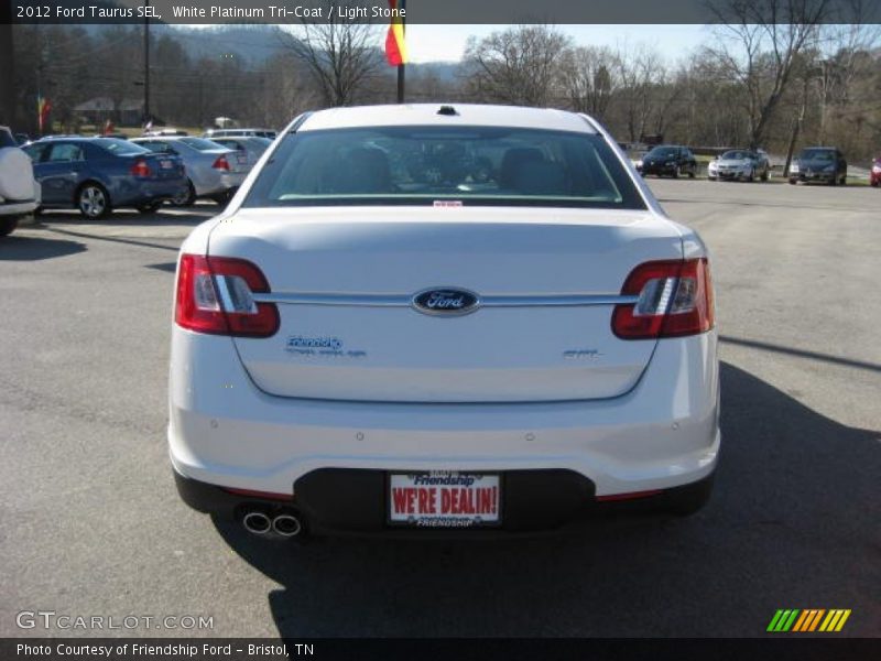 White Platinum Tri-Coat / Light Stone 2012 Ford Taurus SEL