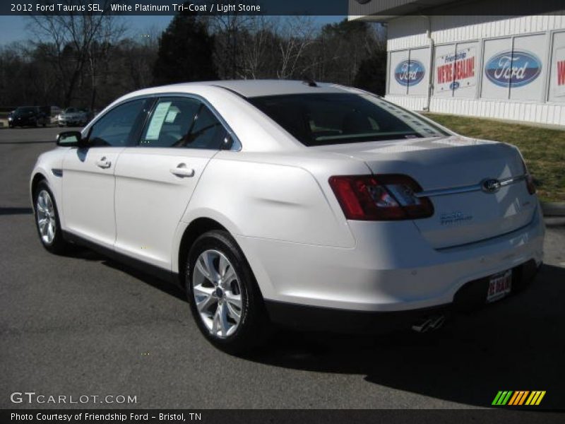 White Platinum Tri-Coat / Light Stone 2012 Ford Taurus SEL