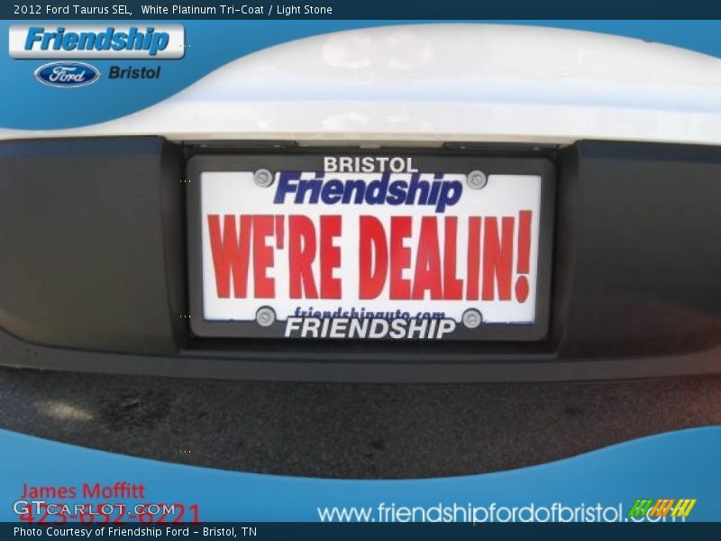 White Platinum Tri-Coat / Light Stone 2012 Ford Taurus SEL