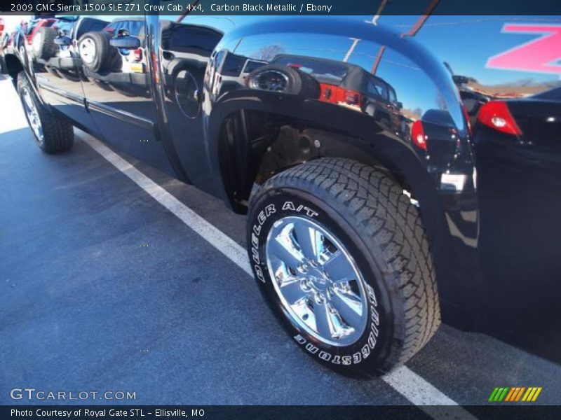 Carbon Black Metallic / Ebony 2009 GMC Sierra 1500 SLE Z71 Crew Cab 4x4