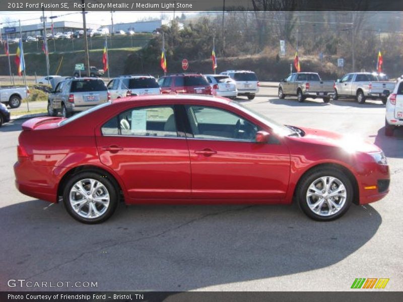 Red Candy Metallic / Medium Light Stone 2012 Ford Fusion SE