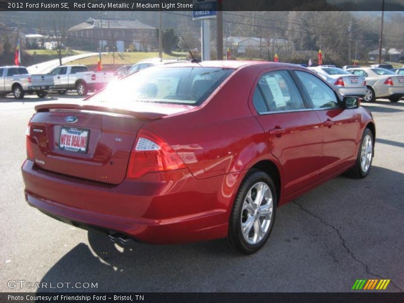 Red Candy Metallic / Medium Light Stone 2012 Ford Fusion SE