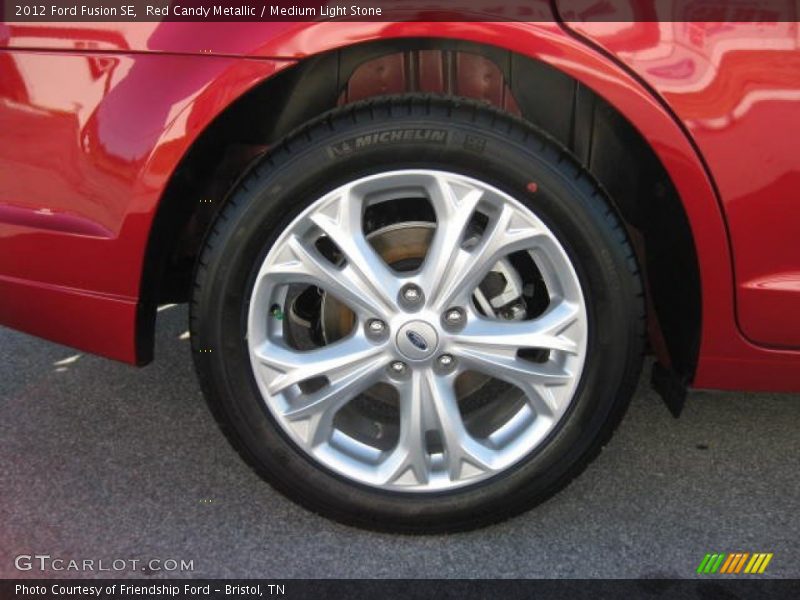Red Candy Metallic / Medium Light Stone 2012 Ford Fusion SE