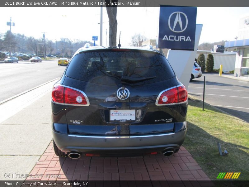 Ming Blue Metallic / Titanium/Dark Titanium 2011 Buick Enclave CXL AWD