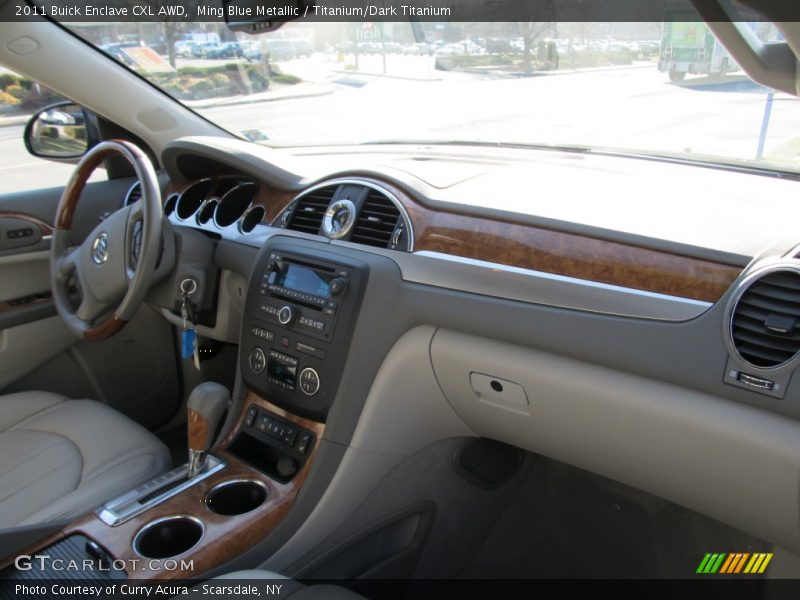 Ming Blue Metallic / Titanium/Dark Titanium 2011 Buick Enclave CXL AWD