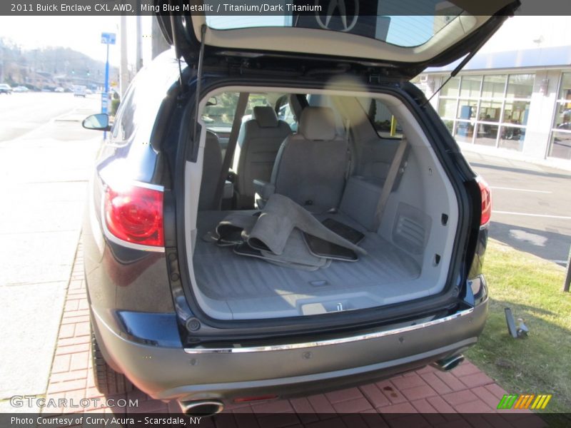 Ming Blue Metallic / Titanium/Dark Titanium 2011 Buick Enclave CXL AWD