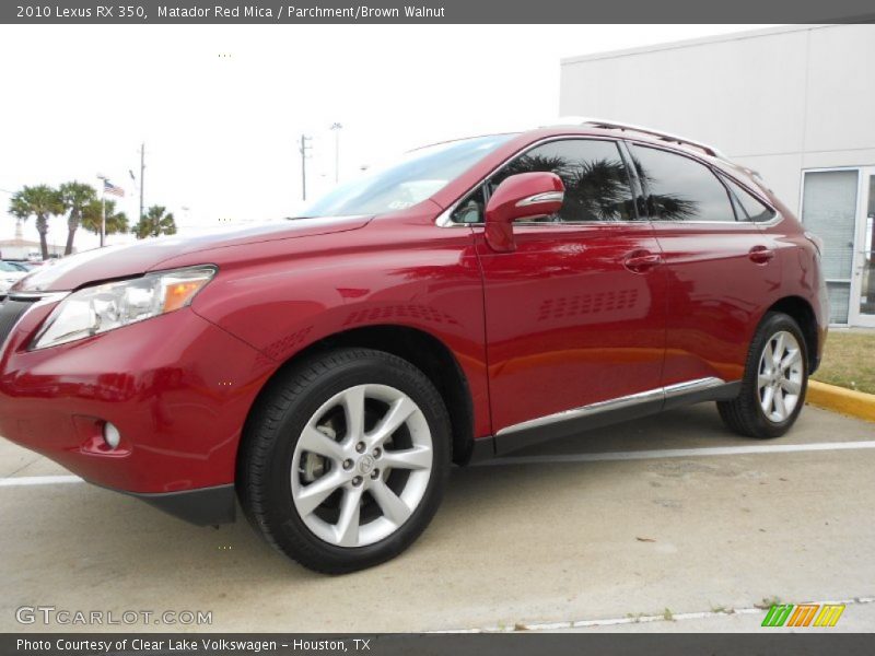 Matador Red Mica / Parchment/Brown Walnut 2010 Lexus RX 350