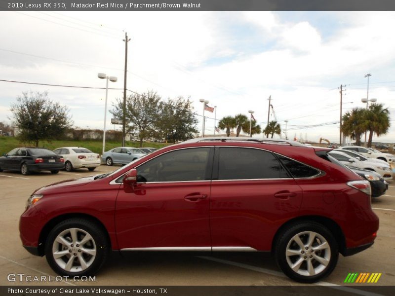 Matador Red Mica / Parchment/Brown Walnut 2010 Lexus RX 350