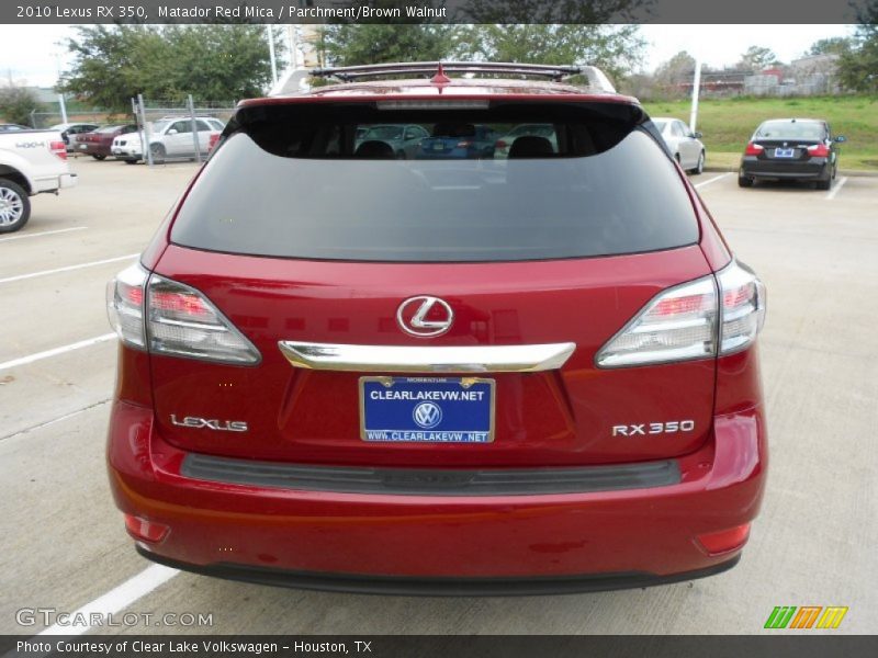 Matador Red Mica / Parchment/Brown Walnut 2010 Lexus RX 350