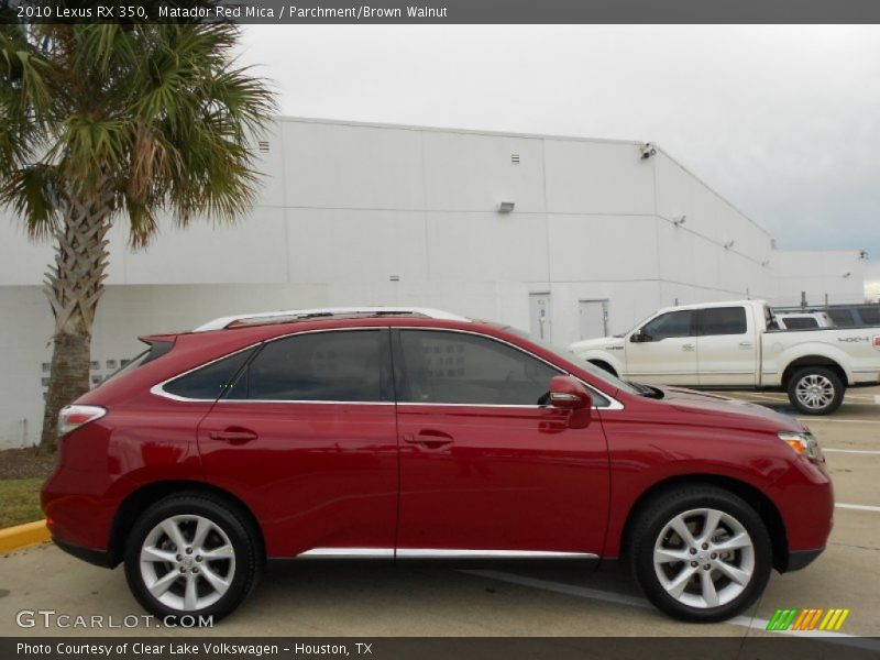 Matador Red Mica / Parchment/Brown Walnut 2010 Lexus RX 350