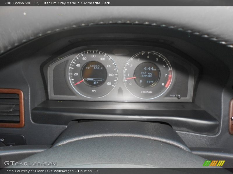 Titanium Gray Metallic / Anthracite Black 2008 Volvo S80 3.2