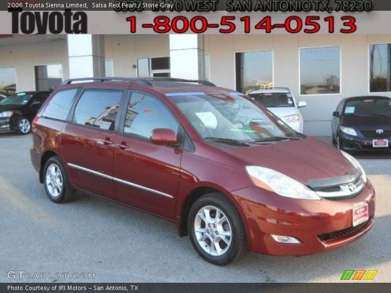 Salsa Red Pearl / Stone Gray 2006 Toyota Sienna Limited