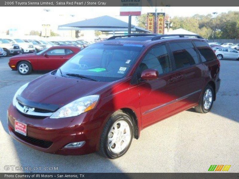 Salsa Red Pearl / Stone Gray 2006 Toyota Sienna Limited