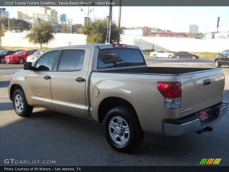 Sandy Beach Metallic / Sand Beige 2010 Toyota Tundra CrewMax