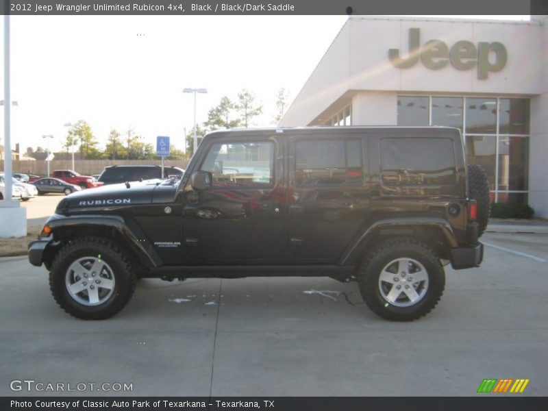 Black / Black/Dark Saddle 2012 Jeep Wrangler Unlimited Rubicon 4x4