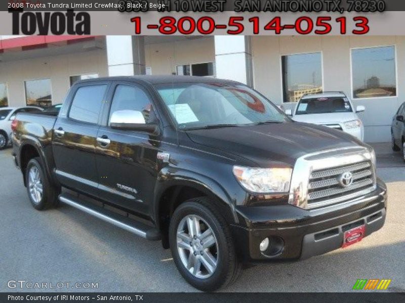 Black / Beige 2008 Toyota Tundra Limited CrewMax