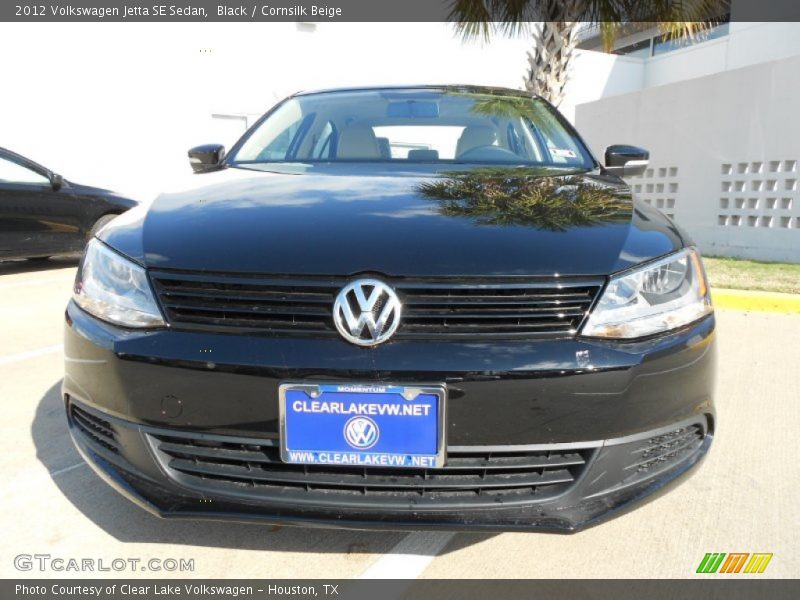 Black / Cornsilk Beige 2012 Volkswagen Jetta SE Sedan