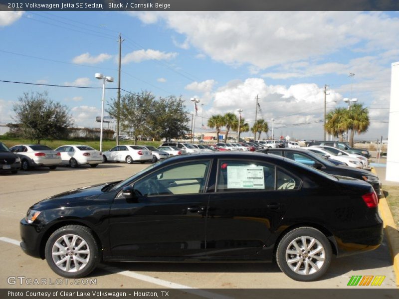 Black / Cornsilk Beige 2012 Volkswagen Jetta SE Sedan