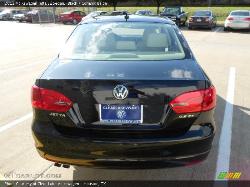 Black / Cornsilk Beige 2012 Volkswagen Jetta SE Sedan