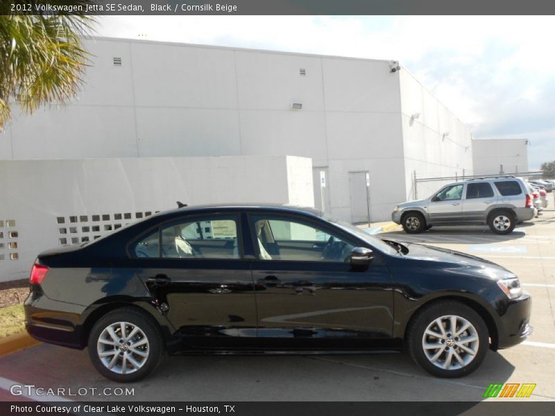 Black / Cornsilk Beige 2012 Volkswagen Jetta SE Sedan