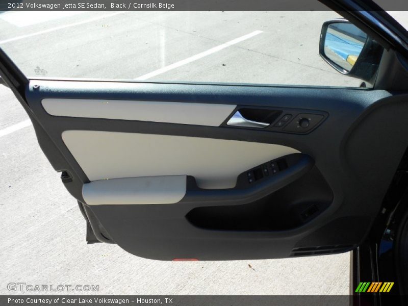 Black / Cornsilk Beige 2012 Volkswagen Jetta SE Sedan