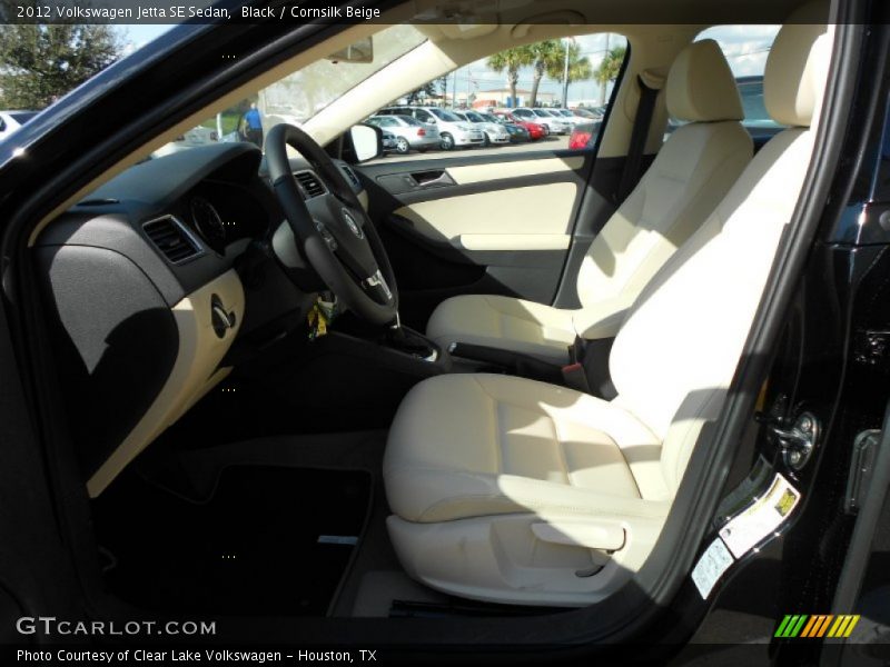 Black / Cornsilk Beige 2012 Volkswagen Jetta SE Sedan