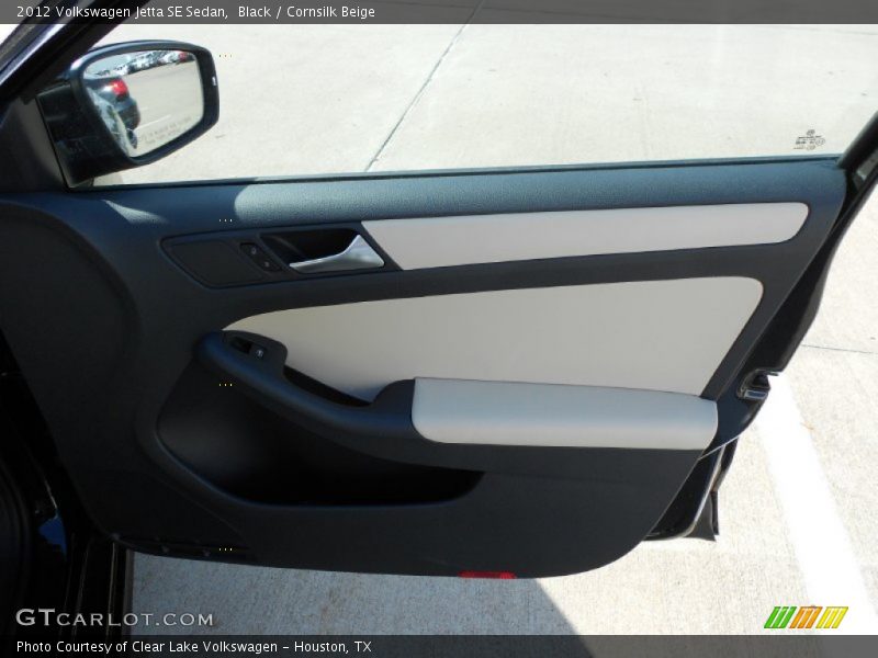 Black / Cornsilk Beige 2012 Volkswagen Jetta SE Sedan