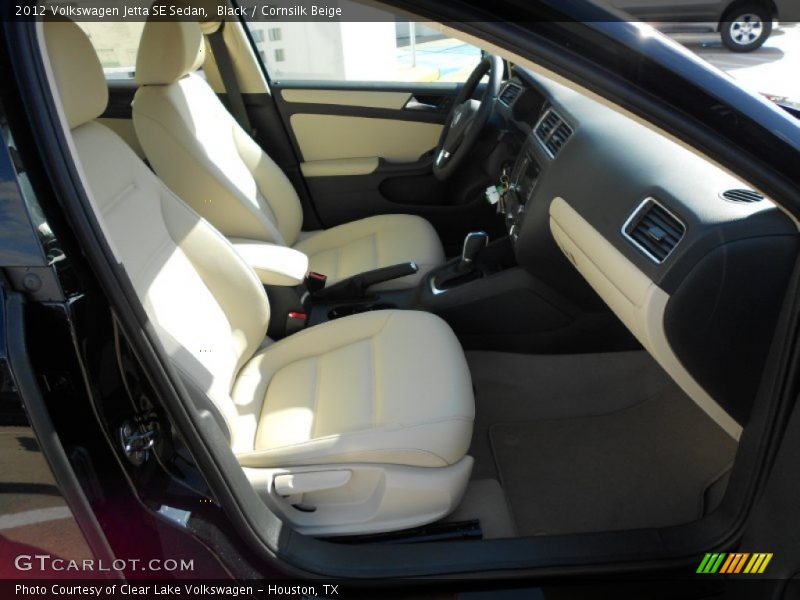 Black / Cornsilk Beige 2012 Volkswagen Jetta SE Sedan