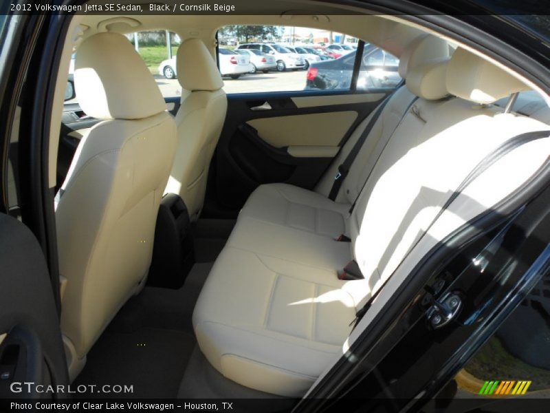 Black / Cornsilk Beige 2012 Volkswagen Jetta SE Sedan