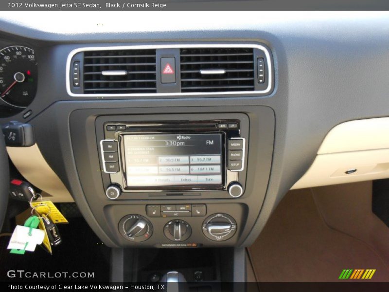 Black / Cornsilk Beige 2012 Volkswagen Jetta SE Sedan