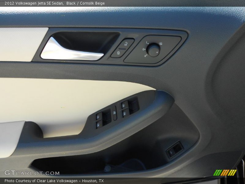 Black / Cornsilk Beige 2012 Volkswagen Jetta SE Sedan