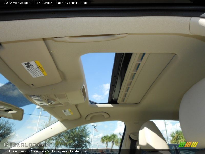 Black / Cornsilk Beige 2012 Volkswagen Jetta SE Sedan