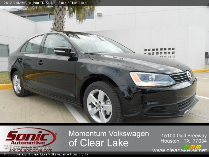 Black / Titan Black 2012 Volkswagen Jetta TDI Sedan