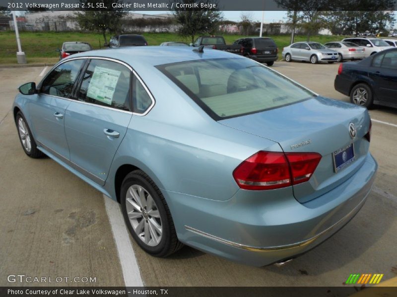 Glacier Blue Metallic / Cornsilk Beige 2012 Volkswagen Passat 2.5L SEL